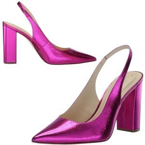 Jessica Simpson Noula Pump Shoes Womens Sz 6,5 Bright Pink Pointed Toe Slingback